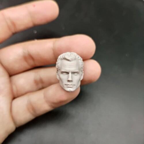 Unpainted 1/12 Licavills Head Carving White Model for 6" Action Figure Body Doll