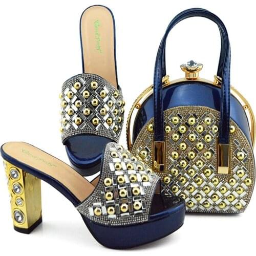 New Italian Ladies Shoes and Bags to Match Set Women Shoes and Bag Set African Sets 2019 Nigerian Women Party Shoes and Bag Set