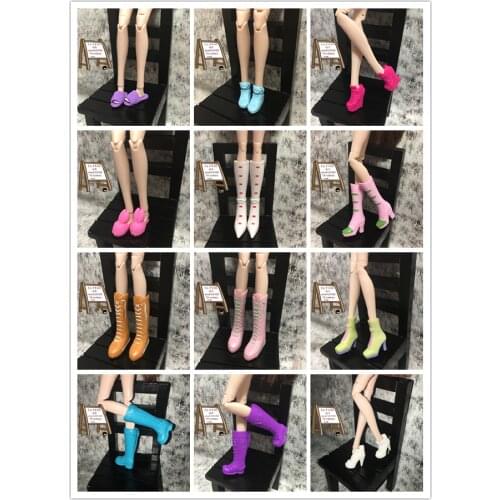 1/6 New Original multiple Colorful Doll Accessories Fashion Sneaker Flat Shoes Genuine Sandals Shoes for Barbie Doll Shoes