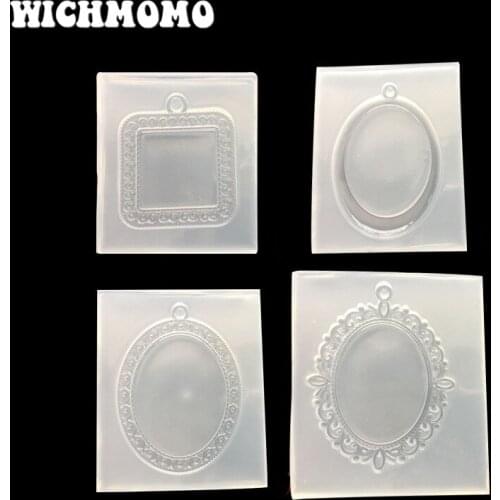 2019 New 1PCS Big Pendant Craft DIY Transparent UV Resin Liquid Silicone Combination Molds for Necklace Earring Making Jewelry