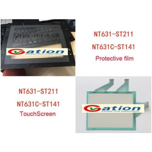New NT631C-ST141/ST141B-V2/EV2/EKV1Touch Screen Glass + Protective film