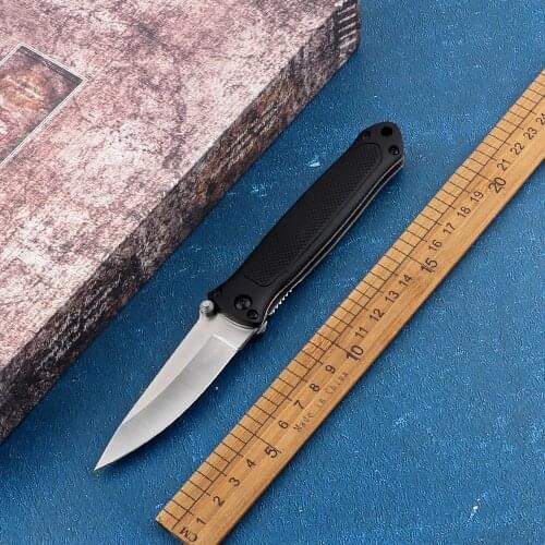 New folding knife 440 steel blade nylon fiberglass handle outdoor camping hunting survival pocket fruit knife EDC tool