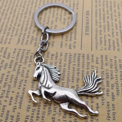 New Alloy Retro Large Pegasus Key Chain Pendant Antique Silver Jewelry Accessories Keychain