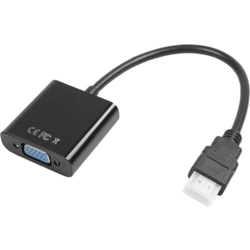 [Upgraded Version] HDMI 1080P to VGA Cable Adapter Converter for PC Laptop Power-Free, Raspberry Pi - Black