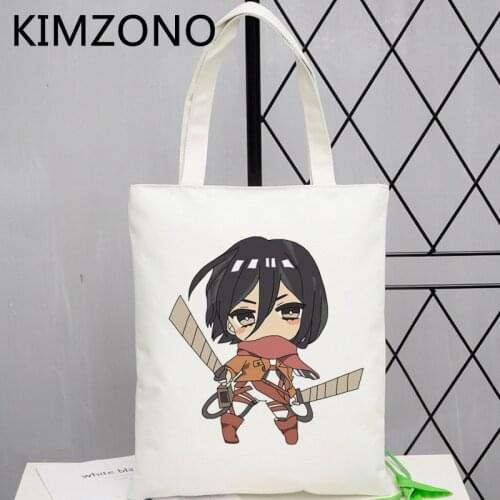 Attack on Titan shopping bag shopping shopper bolsas de tela handbag tote bag boodschappentas shoping bolsas reutilizables