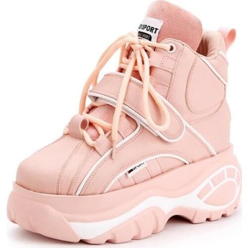 Autumn Winter Platform Casual Womens Boots Fashion Lace White High Booties 2019 New Round Head Comfortable Warm Martin Boots