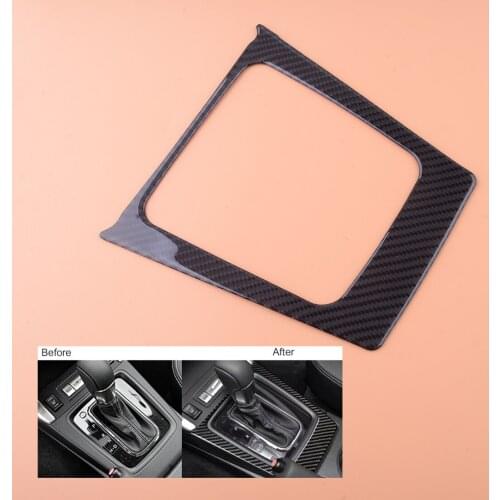 Car Gear Shift Panel Cover Frame Trim Black Carbon Fiber Fit For Subaru Forester 2013 2014 2015 2016 2017 2018