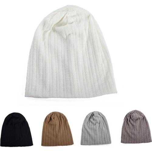 Fashion Mens Printed Knitted Warmer Beanies Caps Soft Elastic Cotton Solid Color Womens Retro Casual New Skullies Hats Bonnet