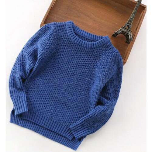 2021 New Winter Children Sweater Pullover o-neck Cotton Boys and Girls Knitted Sweaters clothes kids tops Outerwear 1- 12years
