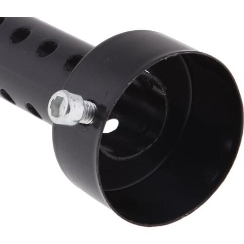 2pcs Universal Motorcycle Muffler Silencer 140mm 5.5 inch Long (for Round Mufflers Pipes 48mm/1.9inch) - Black