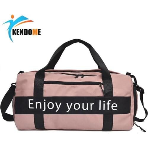Top Outdoor Waterproof Sports Gym bags Training Multi-function Dry and wet Separation Shoulder Bag With Shoes Pocket Handbag