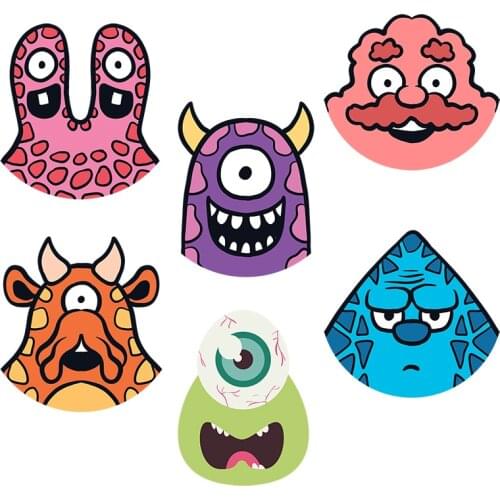 Three Ratels C572 Funny Cartoon monster Waterproof Decal for car hood laptop cup gift Refrigerator label wall sticker