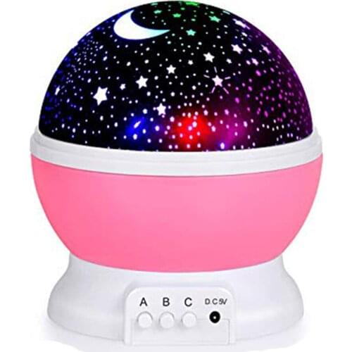 Stars Starry Sky LED Night Light Rotating Projector Moon Lamp Battery USB power Children Bedroom Lamp Projection Light desk lamp