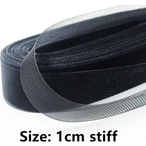 0.4"(1.0cm) Flat Stiff Hard Crinolines Plain Crins Horsehair Braid For Fascinator Hat 100yards/lot