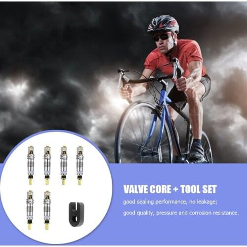 2/6/12pcs Bike Stem Presta Style Tyre Valve Core Replacement Brass Presta Valve Cores Remover for Mountain Road