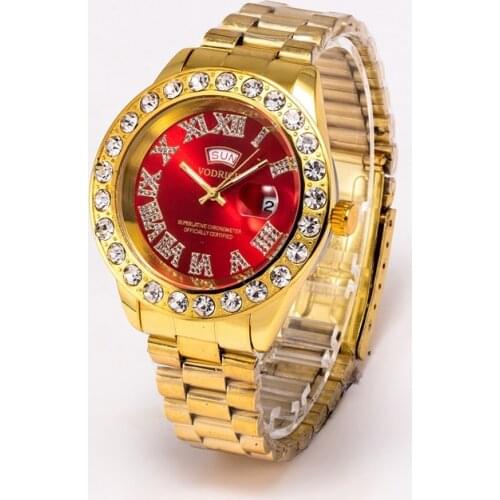 2021 AAA Watch Top Luxury Vodrich Rolej Brand Gold Clock Waterproof Quartz Wristwatch for Men Luxury Diamond Designer Watches