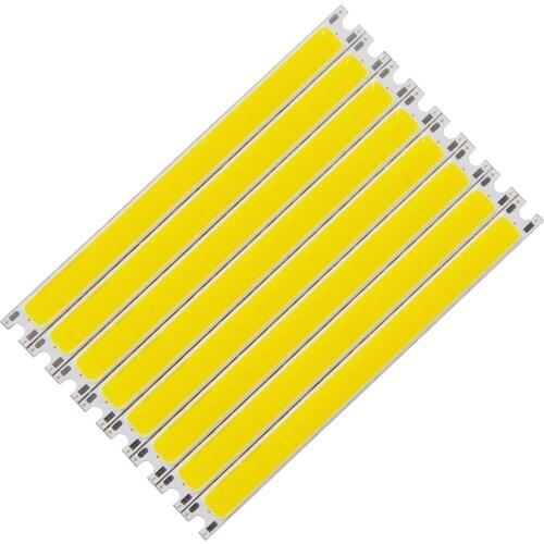 5pcs 10pcs LED Strip COB module Light Source Lamp 12V DC White Warm White 100mm 5W LED FLIP Chip Bulb for DIY lamp