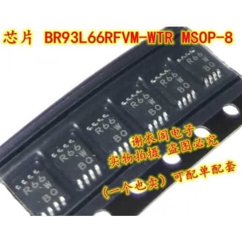 5pcs/lot BR93L66RFVM C66 R66 93C66 93C66C-I/MS R66W MSOP8 EEPROM IC