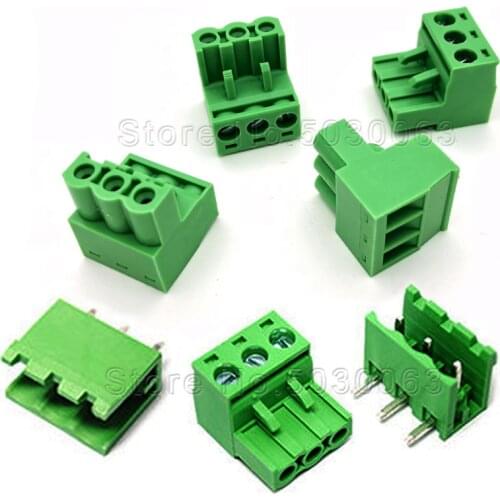 5pcs/lot KF2EDGK-5.08mm 2P3P-18P plug-in type terminal hole seat straight needle/bend needle copper RoHs