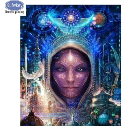 5D DIY Diamond painting Universe Meditation Diamond Embroidery Full square round Rhinestone Diamond Mosaic woman Pattern decor