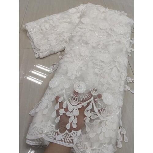 African Lace Fabric 2021 High Quality Lace Latest Sequined French Net Lace Tulle Mesh Fabrics For Nigerian Wedding 5Yards
