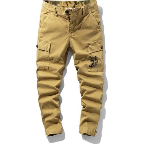 High Quality Men Jogger Cargo Pants Casual Sweatpant Loose Tactical Military Pants Men Cotton Trousers Big Size Streetwear,9021