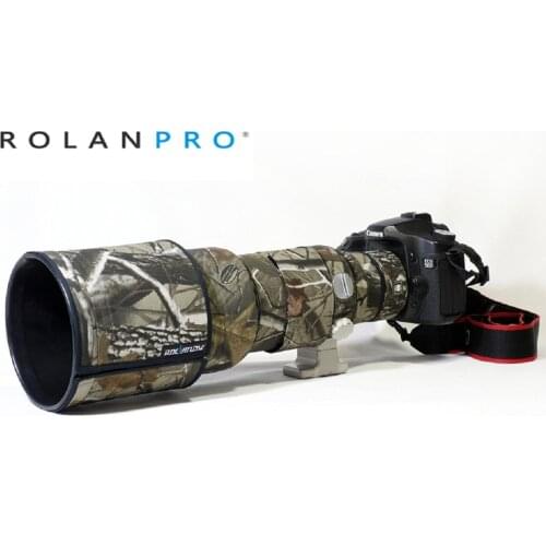 ROLANPRO Camera Lens Coat for Canon EF 300mm f/2.8 L USM Nylon Camouflage Lens Clothing Rain Cover Lens Sleeve Guns Case