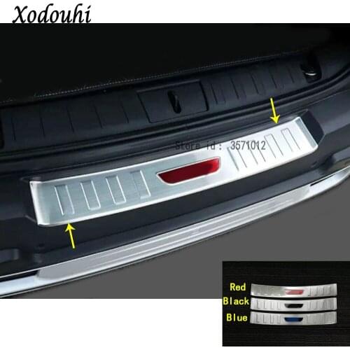For Jeep Renegade 2016 2017 2018 2019 2020 Car External Rear Bumper Panel Trunk Trim Stainless Steel Plate Pedal Molding Hoods