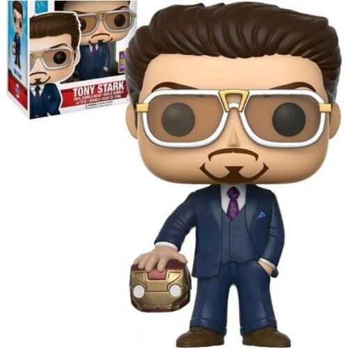 FUNKO POP Marvel Spider Man Iron Man Tony Stark 225# Action Figure Toys Collection model toy gift
