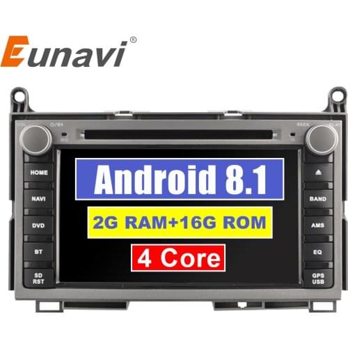 Eunavi 2 din Quad core Android 8.1 Car DVD For TOYOTA AVENSIS 7 inch Radio GPS Navi Stereo head unit Multimedia player in dash