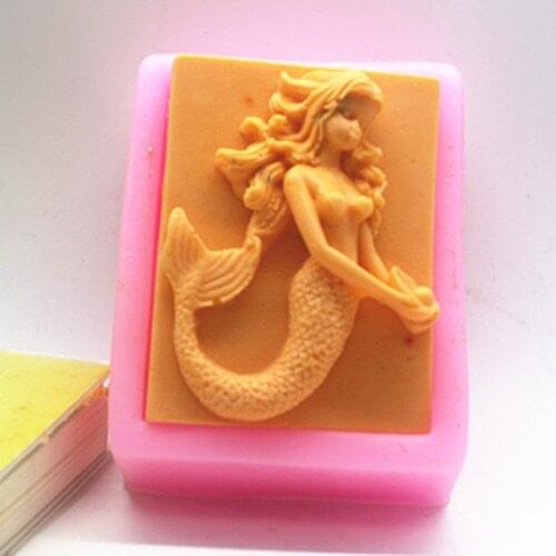 Soap mold/handmade soap mold/silicone mold/soap die/silica gel soap die mermaid