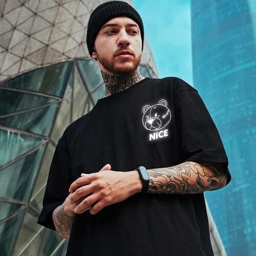 HMZ Funny T Shirt Fashion Brand Summer Black Tee Simple Printed T-shirt Men Hip Hop Tops Cotton Short Sleeve Streetwear Tees