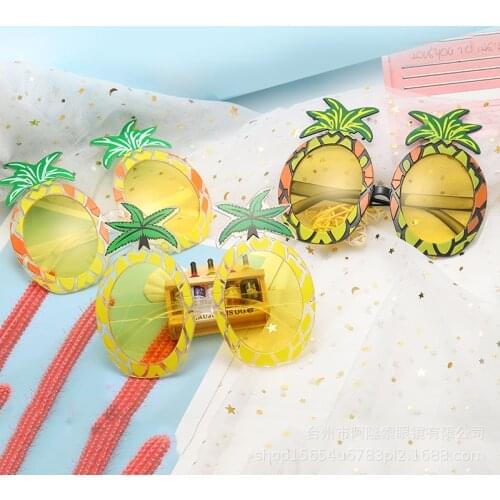 Hawaii Party Novelty Pineapple beer Sunglasses Goggles Bachelorette Hen Night Party glasses Carnival Beach Party Decoration