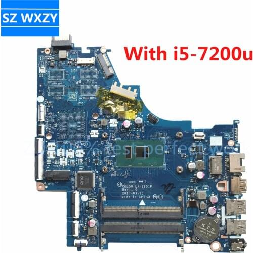 For HP 15-BS Laptop Motherboard 924751-601 924751-501 924751-001 CKL50 LA-E801P With i5-7200U CPU DDR4 MB 100% Tested Fast Ship