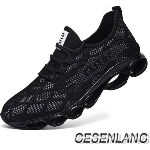 Mens Big Size Casual Shoes Breathable Mesh Soft Lightweight New Male Sneakers Nonslip Durable Outdoor Daily Walking Shoes Black