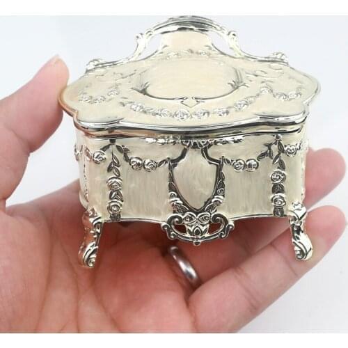 ROSIKING Emboss Alloy Metal Music Box Wind Up Movement Music Box for Friends on Christmas,Valentines Day