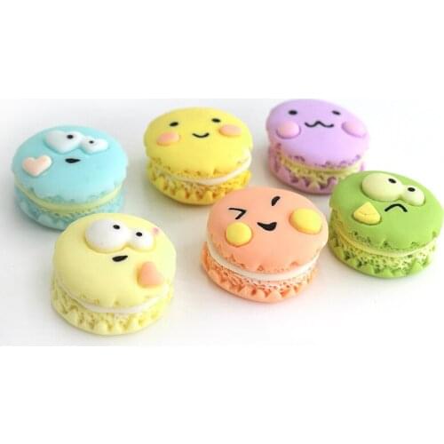Set of Six fridge cookies magnet Macaron food model kitchen decoration magnetic sticker creative paste stereo art gift