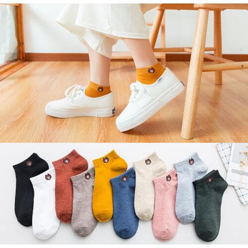 10 Pairs Pack Women Socks Summer Breathable Thin Cotton Sports Sock Skin-Friendly Casual Running Shorts Sock Girls Sock Slippers