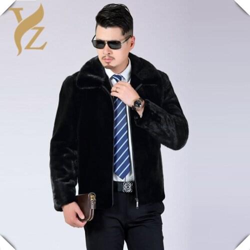 Rushed New Real Natural Whole Skin Mink Fur Coat Turn Down Collar For Mens Coats Warm Winter Wholesale Mink Fur Coats