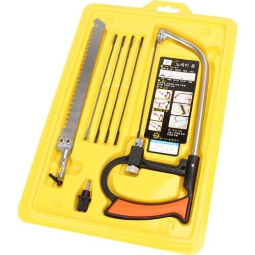 Adjustable Hacksaw Frame Woodworking Wire Saw Hand Bow Blade Hand Devil Multi-Purpose