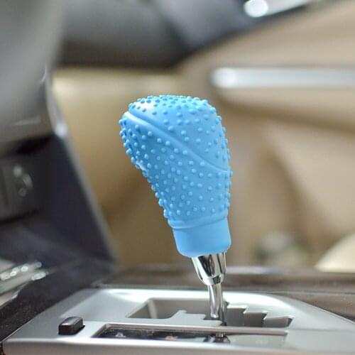 Gear Shift Collars Anti-slip Soft Silicone Colorful Universal Gear Head Cover Car-styling Knob Shifter Cover Handbrake Grips