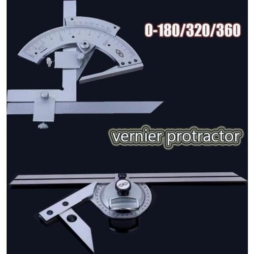 Shenling universal Angle ruler 0-180/320/360 vernier protractor combined Angle ruler