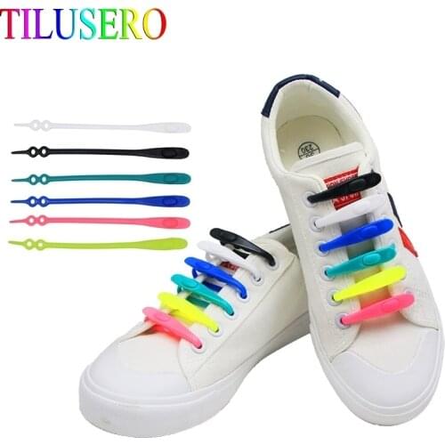 14pcs/set No TIE Lacing system Silicone Shoelace Elastic Shoelaces For Adults/Kids Sports Shoe No Tie Shoes Accessories