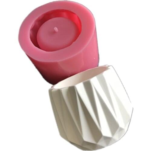 Chocolate Silicone Candle Cup Molds Cake Candy Holder Resin Concrete Flower Pot Vase Mold