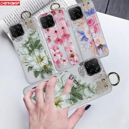 Flower Wristband Soft Case For Samsung Galaxy A12 A32 A02S A42 A52 A72 A21S A51 A71 A01 A11 A31 A41 S20 FE S21 Silicone Cover