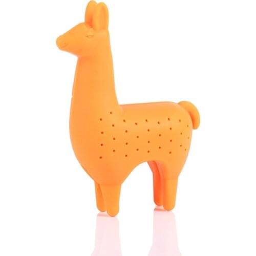 Tea Infuser Food Silicone Grade Alpaca Shape Tea Infuser Strainers Creative Filter Loose Silicone Diffuser Reusable Infuser