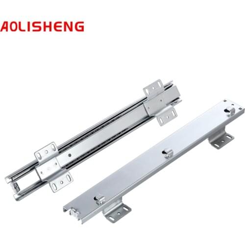 AOLISHENG Drawer slide Cold Rolled Steel Material Galvanized Zinc Cabinet Pull Basket Slide rail