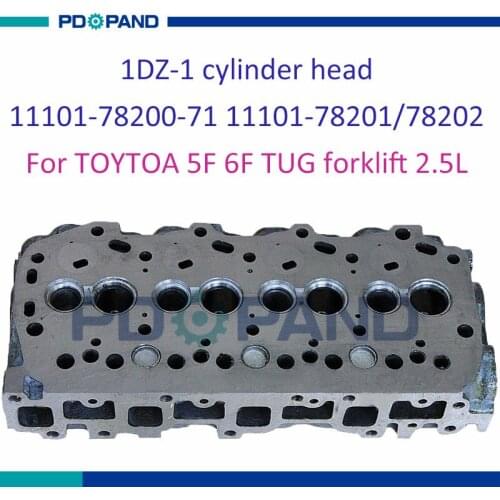 1DZ-1 diesel engine replacement cylinder head 11101-78200-71 for Toyota 5F 6F TUG forklift 2.5L