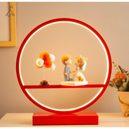 LED Lamp Bedroom Bedside Lamp Wedding Romantic Gift Wedding Gift Creative Study Intelligent Voice Night Light Table Lamp