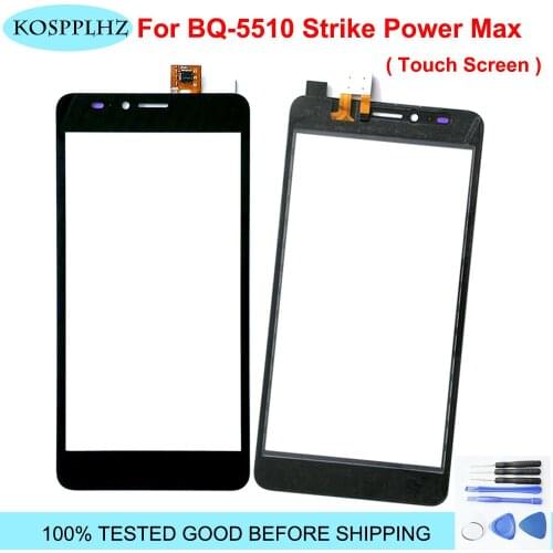 5.5" For BQ-5510 Strike Power Max BQ 5510 BQ5510 Mobile Phone Touch Screen Panel Lens front outer glass + Tools + Tape